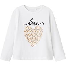 Guld Överdelar Name It T-shirt Nmfrstar - Ljus Vit