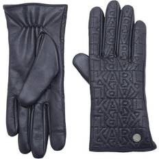 Gloves & Mittens Karl Lagerfeld Touchscreen Leather Quilted Gloves - Navy