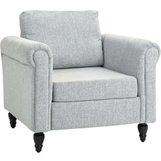 Furniture Homcom Vintage Light Grey Armchair 81cm