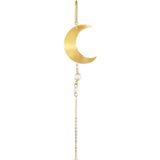 Half Moon Earring  - Gold/Pearls