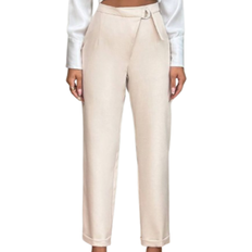 Shein Hosen Shein Women's Trousers with Buckle Closure - Beige