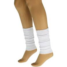 White - Women Arm & Leg Warmers AWS/American Made Cotton Leg Warmers for Women - White