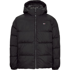 Hombre - Tela Reciclada Ropa de abrigo Tommy Hilfiger Chaqueta con capucha Essential Down Negro Puro - Black