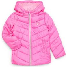 Silver Jackets Children's Clothing iApparel Platinum Girls Quilted Puffer Coat - Pink