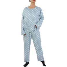 Nylon Pajamas Hotwinter Womens Pajama Set Long Sleeve - Polka Dot Print