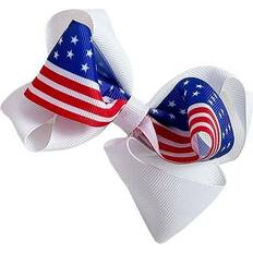 Tsseiatte Patriotic Hair Bow Clips Set of July