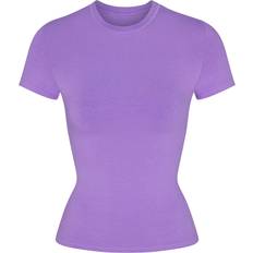 Purple T-shirts SKIMS Cotton Jersey T-shirt - Ultra Violet