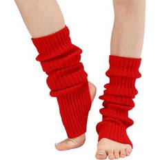 Red Arm & Leg Warmers Baocc Long Leg Warmer 80s Party - Red