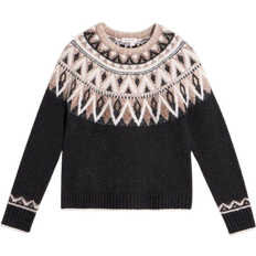 Round Jumpers White Stuff Mono Fairisle Jumper - Black Multi