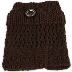 Brown - Women Arm & Leg Warmers TeqHome Leg Warmers for Women - Brown/Black