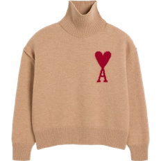 AMI Ami De Coeur Sweater - Camel/Red