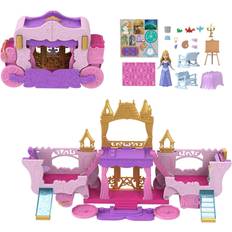 Mattel Disney Princess Carriage to Castle Transforming Playset with Aurora Small Doll HWX17