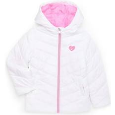 Silver Jackets Children's Clothing iApparel Platinum Girls Quilted Puffer Coat - Pink