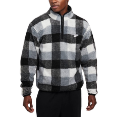 Fleece trui Truien Nike Club Sherpa Heren Track Top - Black/White/Smoke Grey