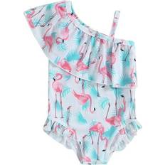 Bow Swimsuits Children's Clothing Musos Kids Baby Girls Summer Swimsuit - Tropical Sleeveless