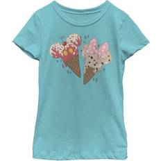 Tops Fifth Sun Girl's Mickey & Friends Ice Cream Lovers Graphic Tee - Tahiti Blue