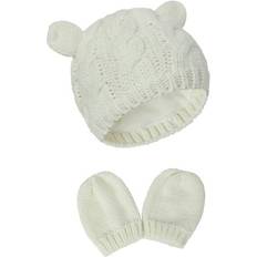 Entasser Newborn Winter Beanie Hat Gloves Set - Baby Girls