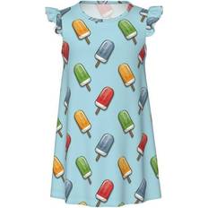 Nightwear Disketp Modern Ice Cream Print Flutter Nightgown - X-Large