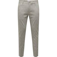 Only & Sons Mark Slim Fit Trousers - Grey/Chinchilla