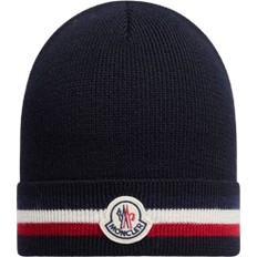 Moncler Clothing Moncler Tricolor Wool Hat - Navy Blue