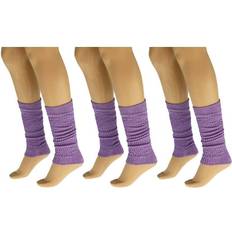 Purple Arm & Leg Warmers AWS/American Made Aerobic Leg Warmers for Women - Purple Cotton Knee High