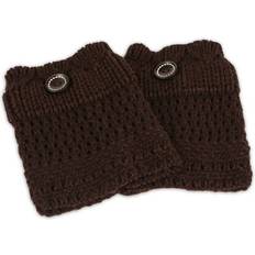 Brown - Women Arm & Leg Warmers TeqHome Leg Warmers for Women - Dark Grey/Brown