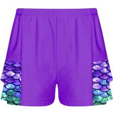 Purple Swim Shorts Children's Clothing iiniim Ruffles Swim Shorts for Girls - Purple