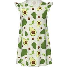 Green Nightgowns JUNZAN Avocado Print Girls Nightgown Pajamas - Green