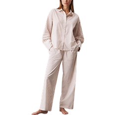 Calvin Klein Poplin Pyjama Set - Steady Stripe/Ivory