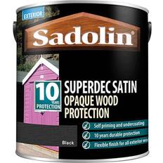 Black gloss paint Sadolin Superdec Opaque Wood Protection Black 1L