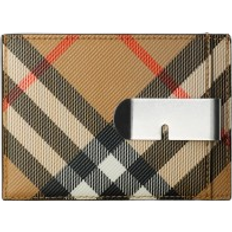 Cuadros Tarjeteros Burberry Card Holder With Money Clip - Check