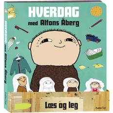 Alfons Åberg Bok med 4 Träfigurer DK
