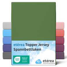 Cotton - Fitted Sheet Bed Sheets Eterea Jersey Topper 140 x 200 cm Kaktus Bettlaken Rosa (200x)