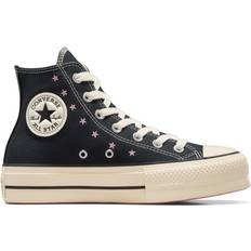 Converse Chuck Taylor All Star Lift Platform Embroidered Stars - Black/Lotus Pink/Egret