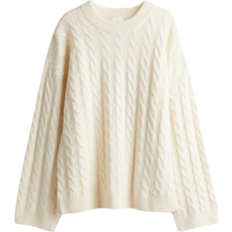 Damen Pullover H&M Cable Knit Sweater - Cream