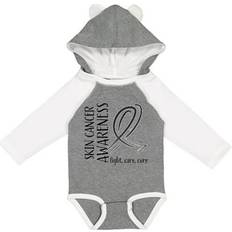 Inktastic Skin Cancer Awareness Long Sleeve Baby Bodysuit - Fight Care Cure