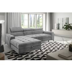 Canapé d'Angle - Noir Canapés ManoMano Agnesa Xs Fabric Salvador Light Grey Sofa 260cm 4 Seater