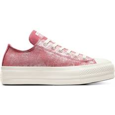 39 - Converse Chuck Taylor Skor Converse Chuck Taylor All Star Lift Platform Suede Shimmer - Royal Flush Pink