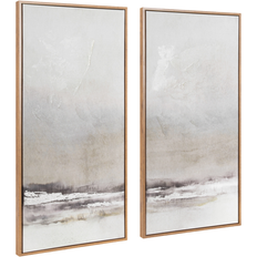 Framed Art Kate and Laurel Mystic Canvas Set 16 x 32 Framed Art