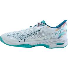 Mizuno Femme Chaussures Mizuno Wave Exceed Tour 5 Ac - White/Turquoise/Moroccan Blue