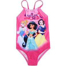 White Swimwear Dreamwave Disney Princess Toddler Girls Swimsuit - Pink