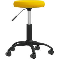 Asiento ajustable Sillas vidaXL Drehbar Senfgelb Samt Bürostuhl