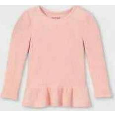 Children's Clothing Target Toddler Girls Waffle Long Sleeve T-Shirt - Powder Pink