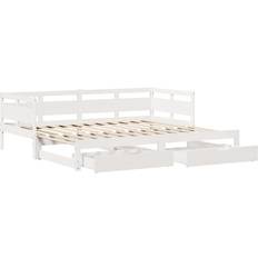 Almacenamiento Incorporado Estructuras de cama vidaXL Tagesbett Ausziehbar mit Schubladen 90x190 cm Bettrahmen