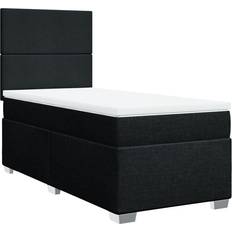 Senge & Madrasser vidaXL Med Madras 90x190 cm Stof Sort Kontinentalseng