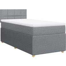 vidaXL mit Matratze Hellgrau 80x200 cm Boxspringbett