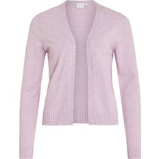 Dame - Lilla Trøjer Vila Viril Short L/S Knit Cardigan - Lyselilla