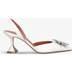 Amina Muaddi Begum Slingback Pumps - White