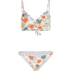 Ensfarvet Bikinisæt O'Neill Wave Skye Bikini Set - Mørkegrøn/Orange/Hvid