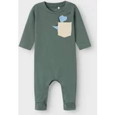 1-3M Pyjamases Name It Baby Boy's Rade Night Suit - Dark Forest/Green